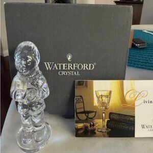 Waterford Crystal Christmas Caroler Singer Boy 4" Figurine